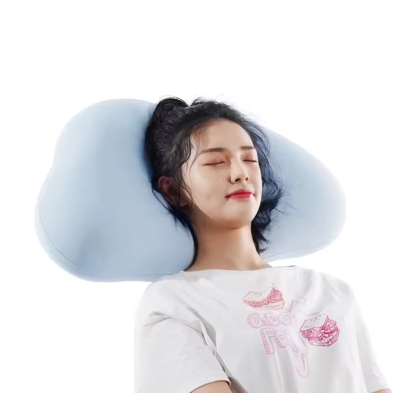 Bantal Leher Ergonomis Bantal Penopang Serviks Bentuk Awan Busa Memori